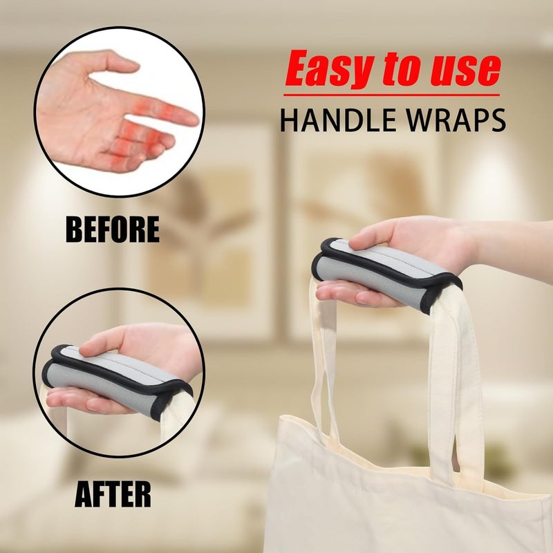 JAKOUE 2pcs Silver Luggage Handle Wraps for Suitcase- Soft Suitcase Handle Covers for Travel Accessories（ Bright Color for Suitcase Tags Identifiers ） - Image 4